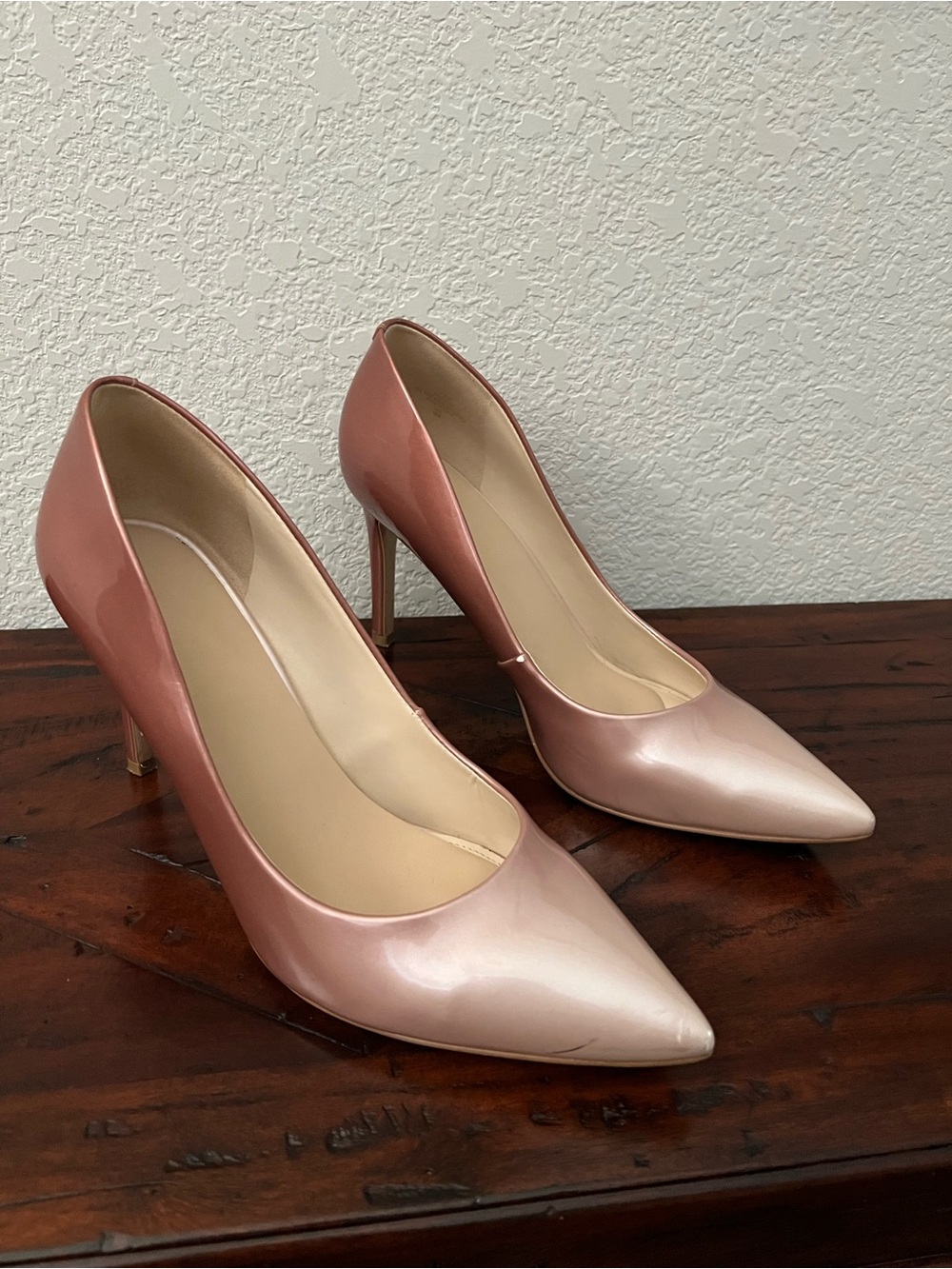 Classic Women's Pointed Toe Heels in Gradient Blush